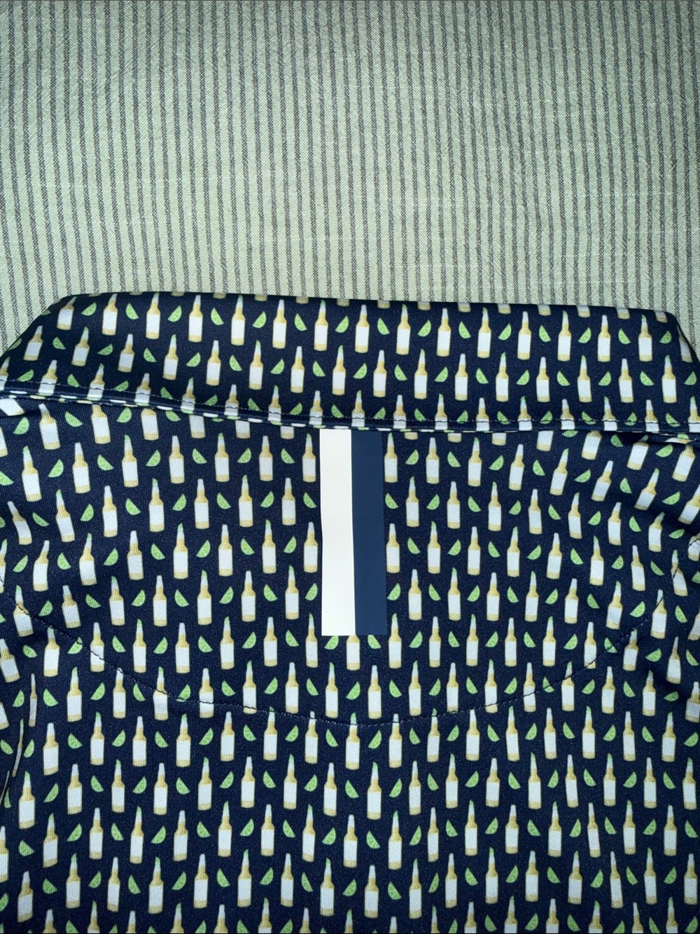 Rhoback Navy & White Geometric Polo - Picture 5 of 6